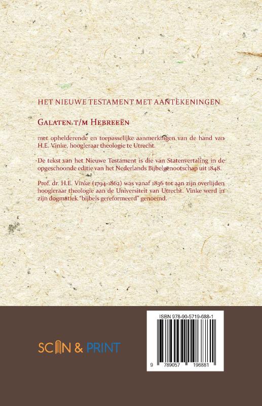 Achterkant van Het Nieuwe Testament met Aantekeningen 3