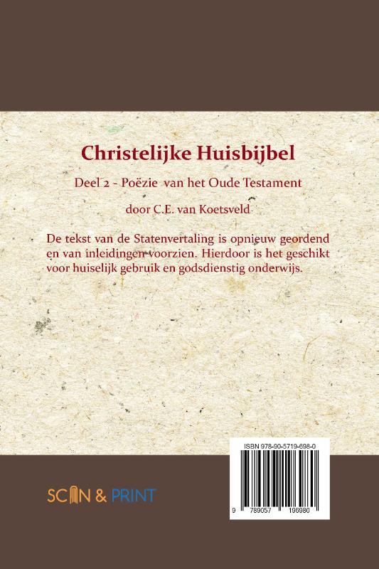 Achterkant van Christelijke Huisbijbel 2
