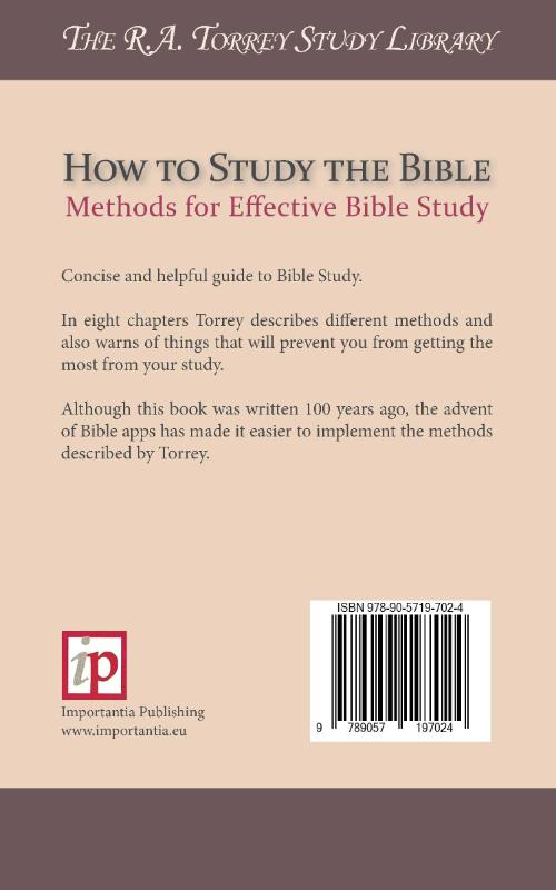Achterkant van How to study the Bible