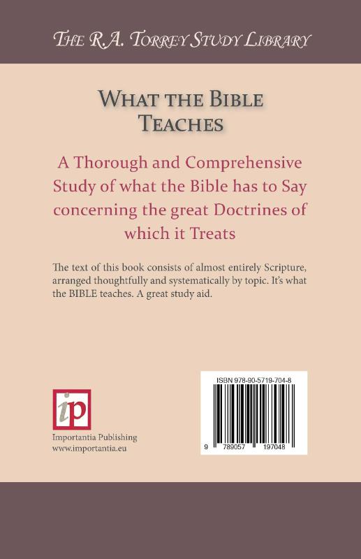 Achterkant van What the Bible Teaches
