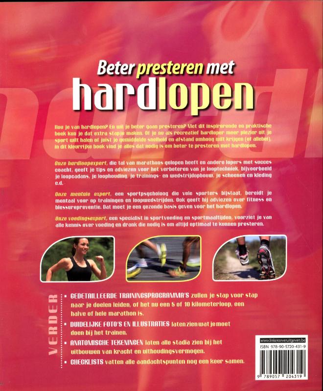 Achterkant van Beter presteren met hardlopen