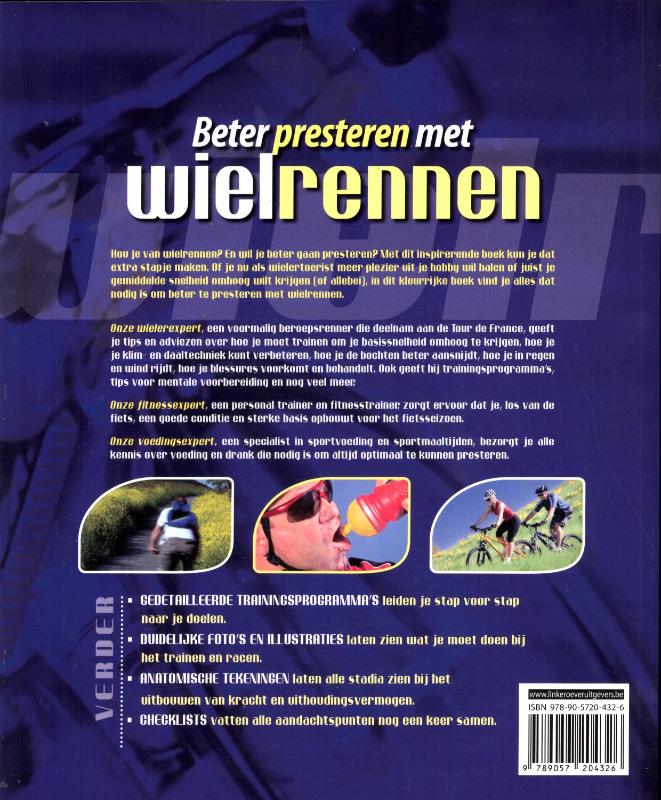 Achterkant van Beter presteren met wielrennen