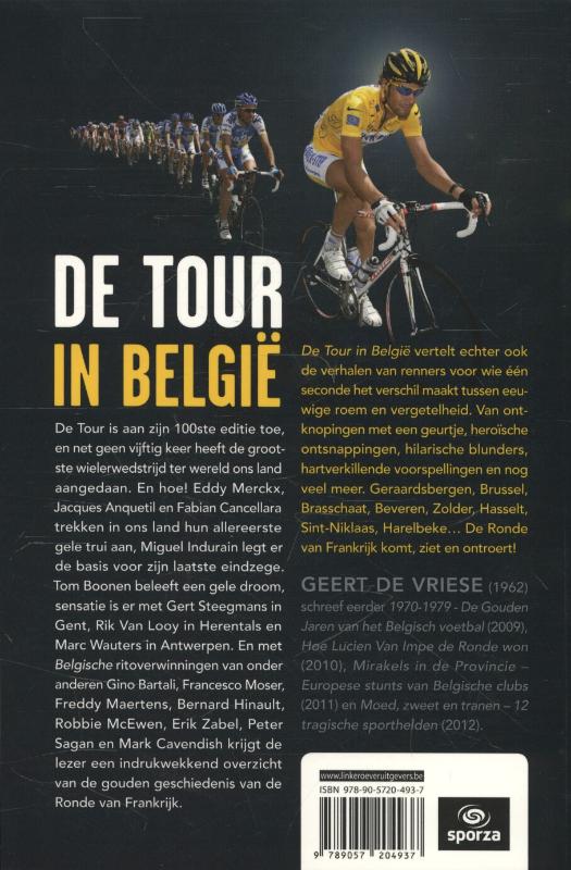 Achterkant van De tour in Belgie