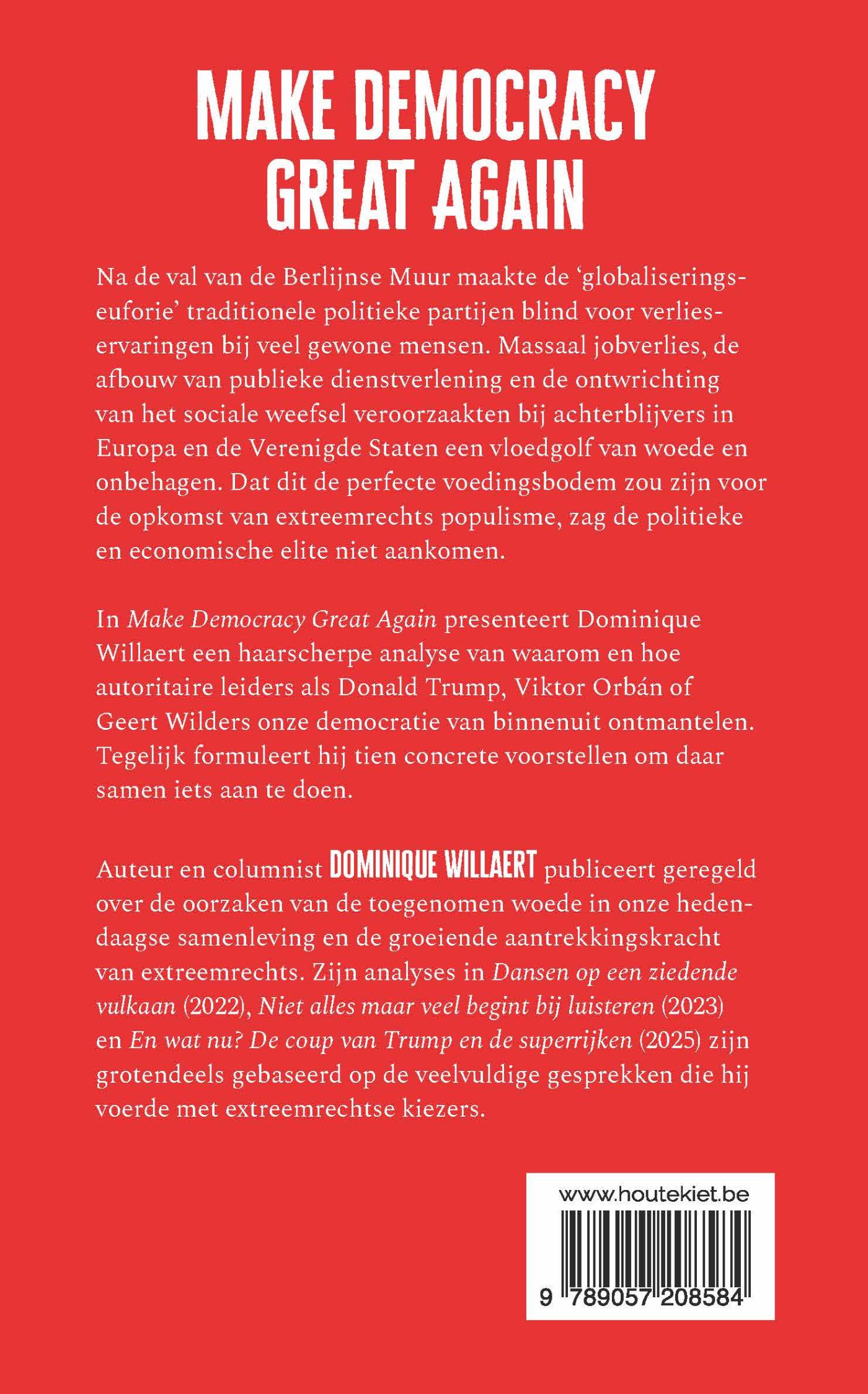 Achterkant van Make Democracy Great Again