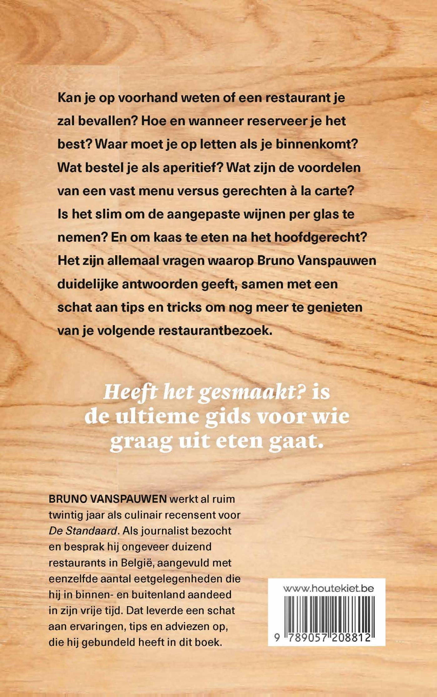 Achterkant van Heeft het gesmaakt?