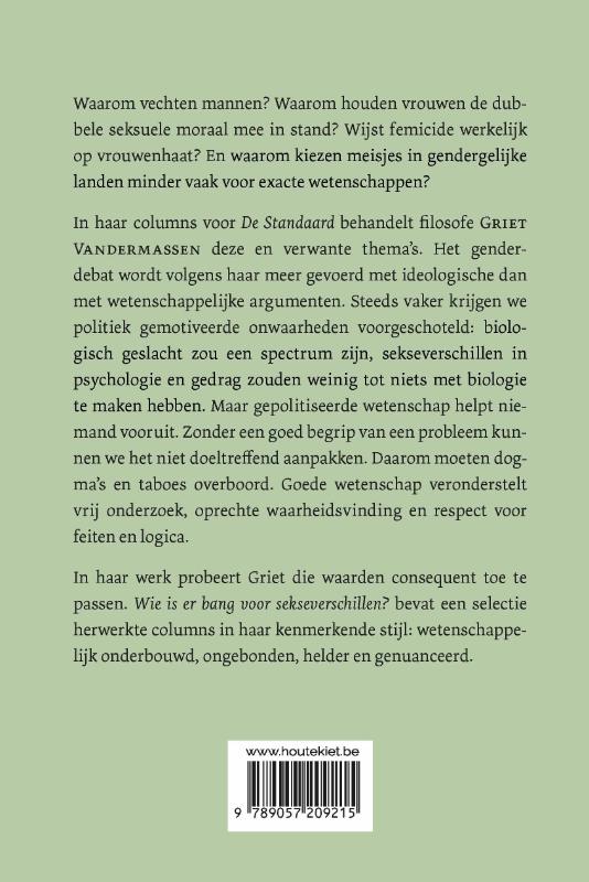 Achterkant van Wie is er bang voor sekseverschillen?