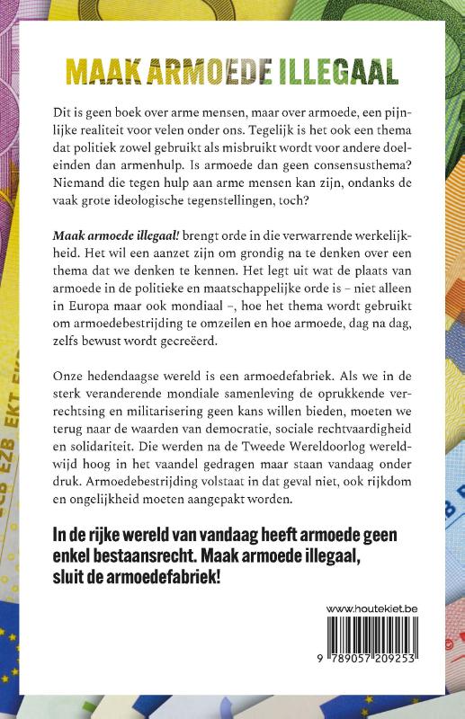 Achterkant van Maak armoede illegaal