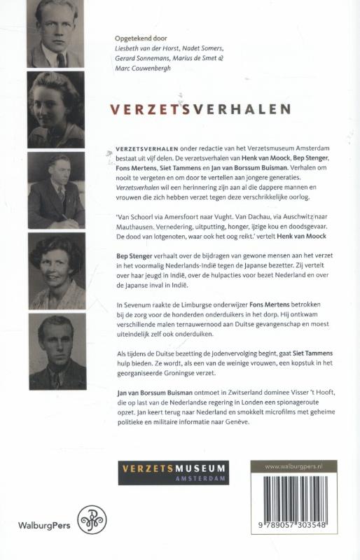 Achterkant van Verzetsverhalen