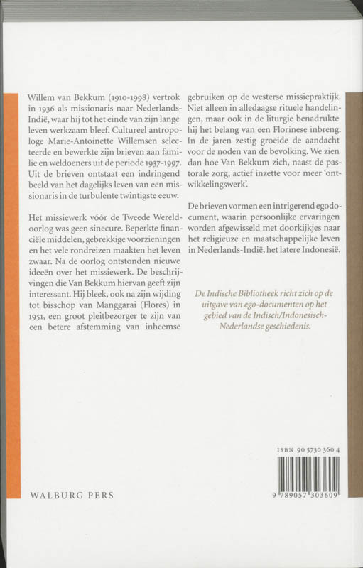Achterkant van Een missionarisleven in brieven