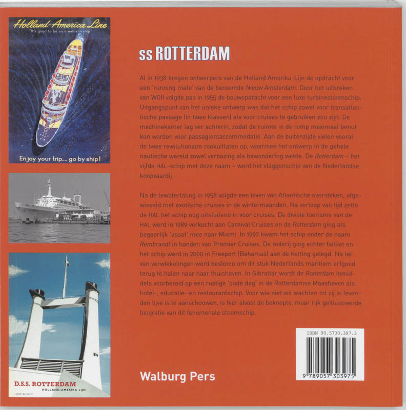 Achterkant van ss Rotterdam