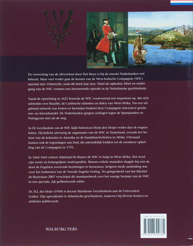 Achterkant van Geschiedenis van de WIC