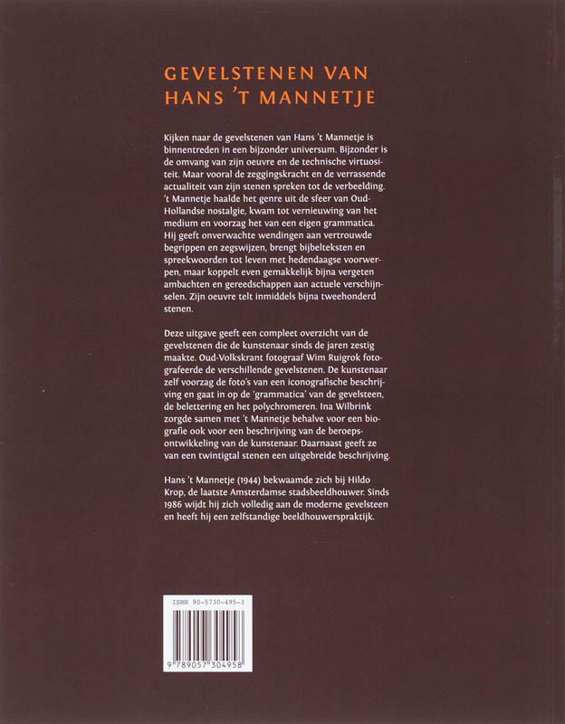 Achterkant van Gevelstenen van Hans 't Mannetje