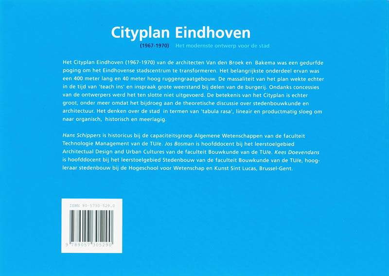 Achterkant van Cityplan Eindhoven (1967-1970)