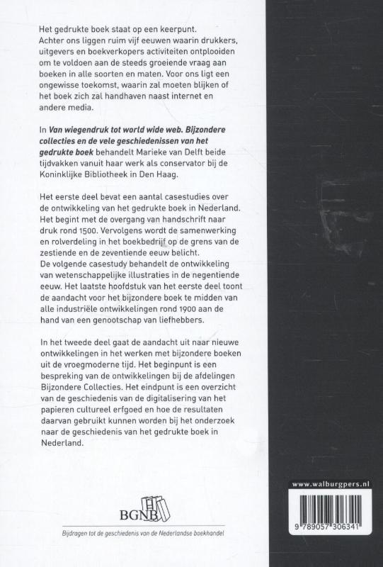 Achterkant van Van wiegendruk tot world wide web