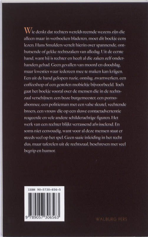 Achterkant van Bij de rechter op schoot