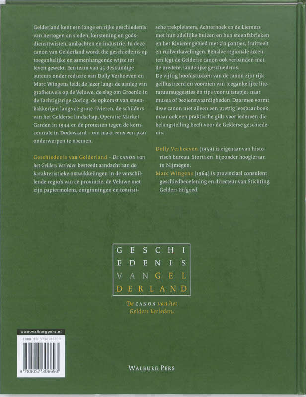 Achterkant van Geschiedenis van Gelderland