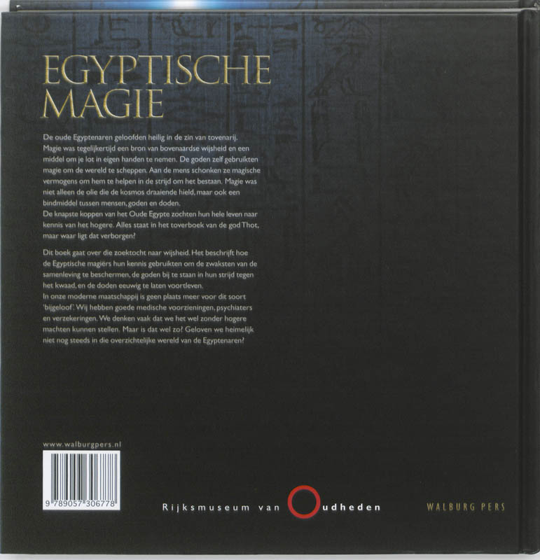 Achterkant van Egyptische Magie