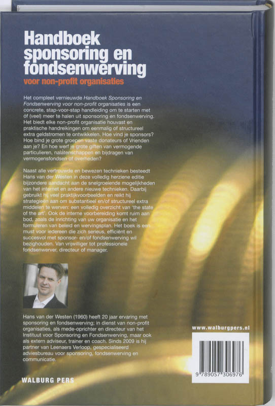 Achterkant van Handboek sponsoring en fondsenwerving