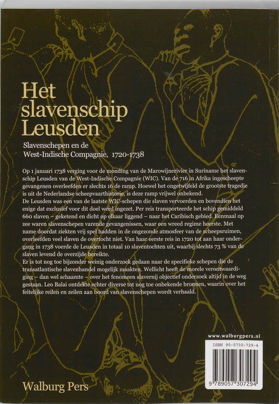 Achterkant van Het slavenschip Leusden