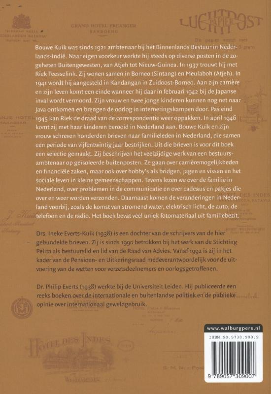 Achterkant van Indische brieven