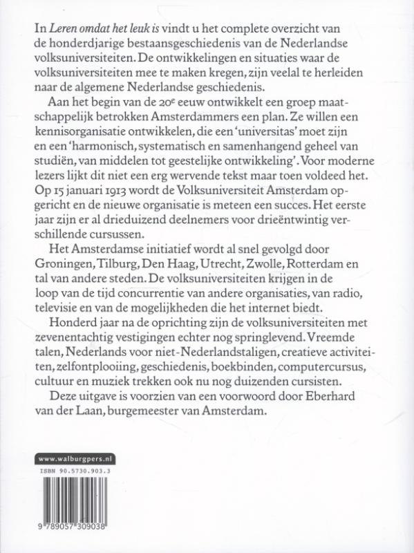 Achterkant van Leren omdat het leuk is