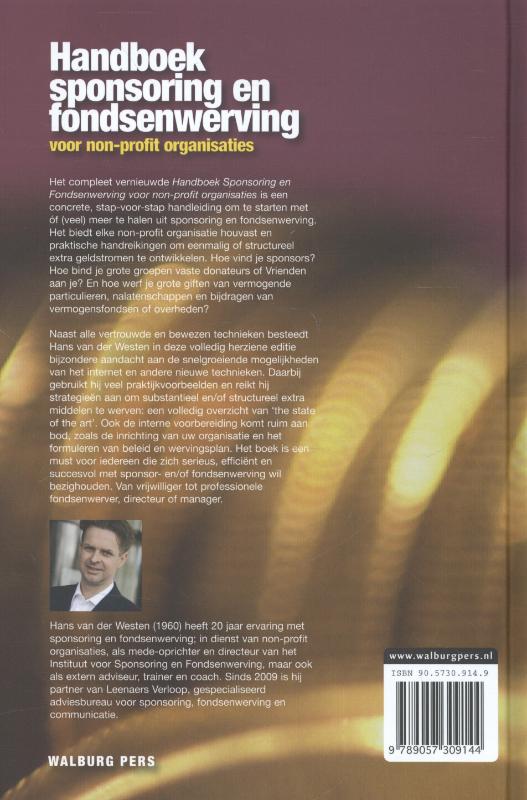 Achterkant van Handboek sponsoring en fondsenwerving