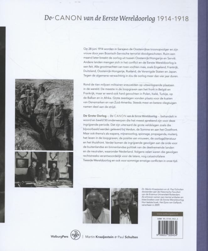 Achterkant van De Grote Oorlog