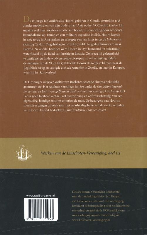 Achterkant van Verdrinken zonder water