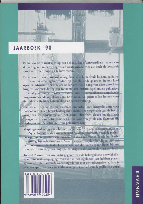 Achterkant van 1998 Palliatieve zorg