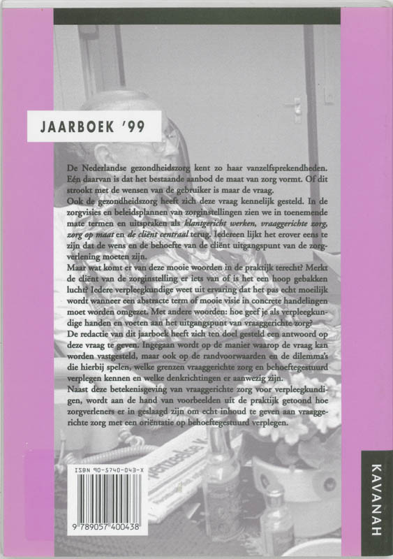 Achterkant van 1999 Vraaggerichte zorg