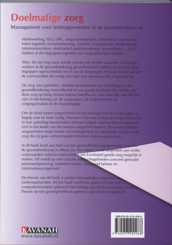 Achterkant van Doelmatige zorg