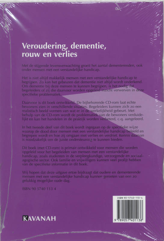 Achterkant van Veroudering, dementie, rouw en verlies