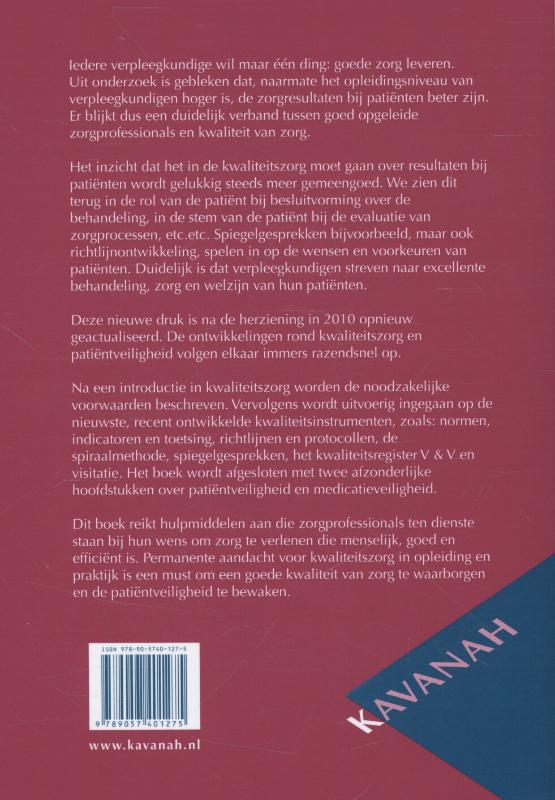 Achterkant van Kwaliteitszorg en patientveiligheid
