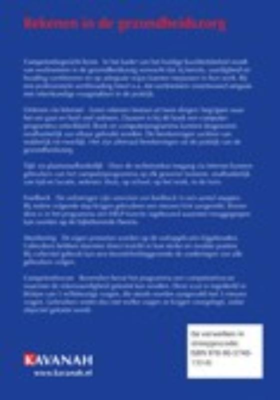 Achterkant van Rekenen in de Gezondheidszorg