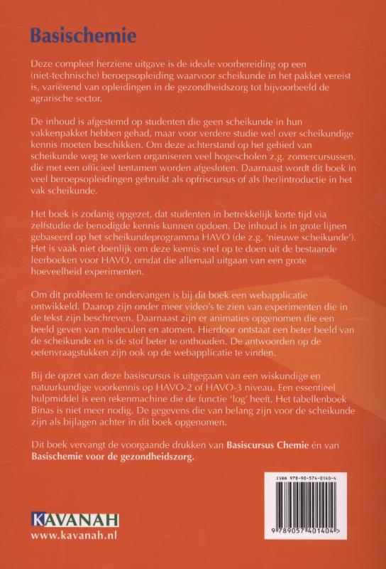 Achterkant van Basischemie