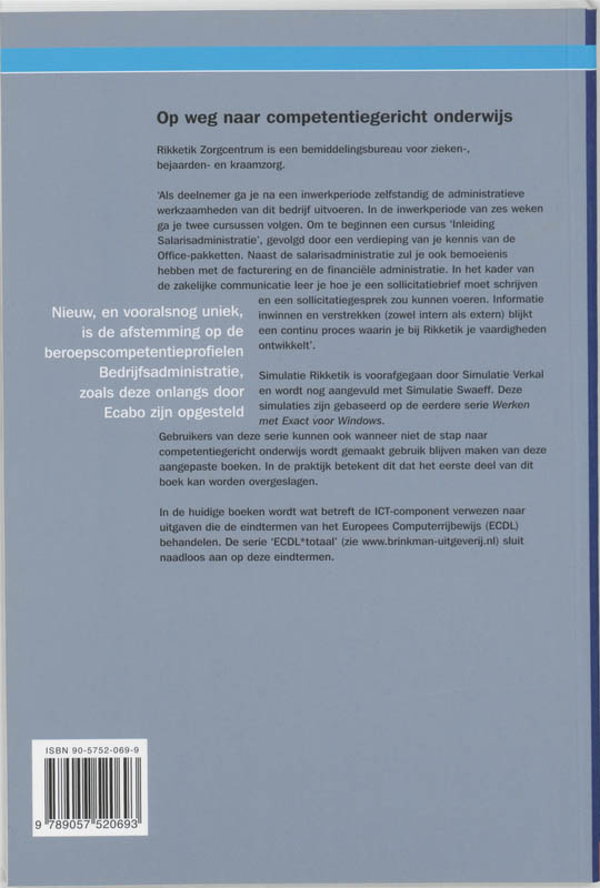 Achterkant van Simulatie Rikketik