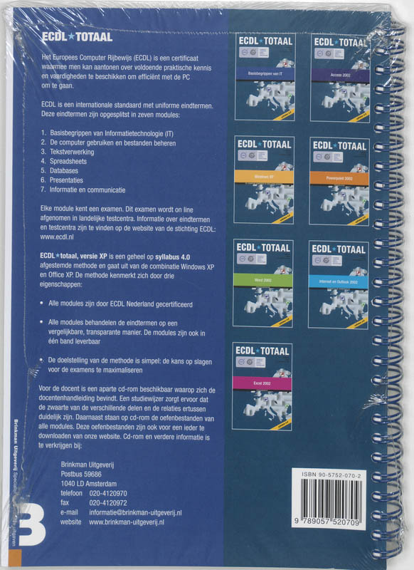 Achterkant van Mod 4 Excel 2002