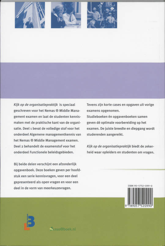 Achterkant van Opgavenboek