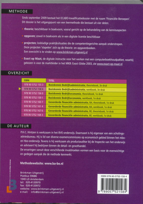 Achterkant van Werkboek