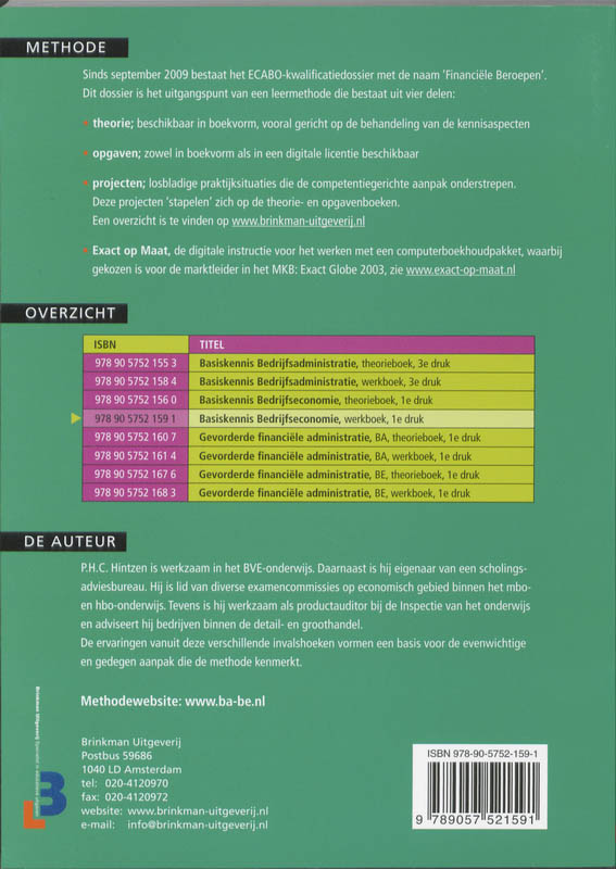 Achterkant van Werkboek