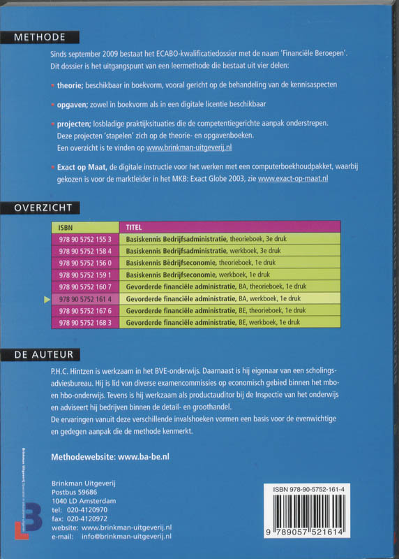 Achterkant van Werkboek