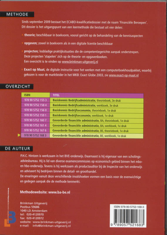 Achterkant van Werkboek