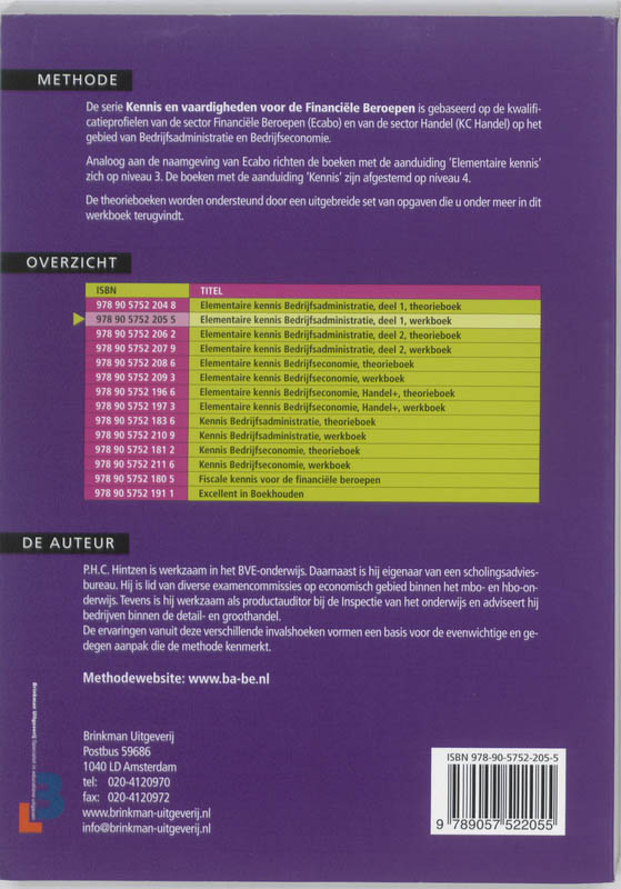 Achterkant van Werkboek