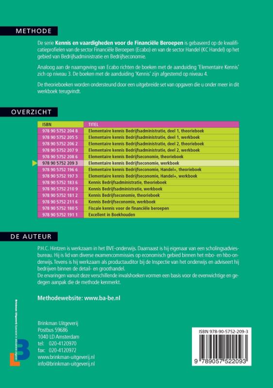 Achterkant van Werkboek