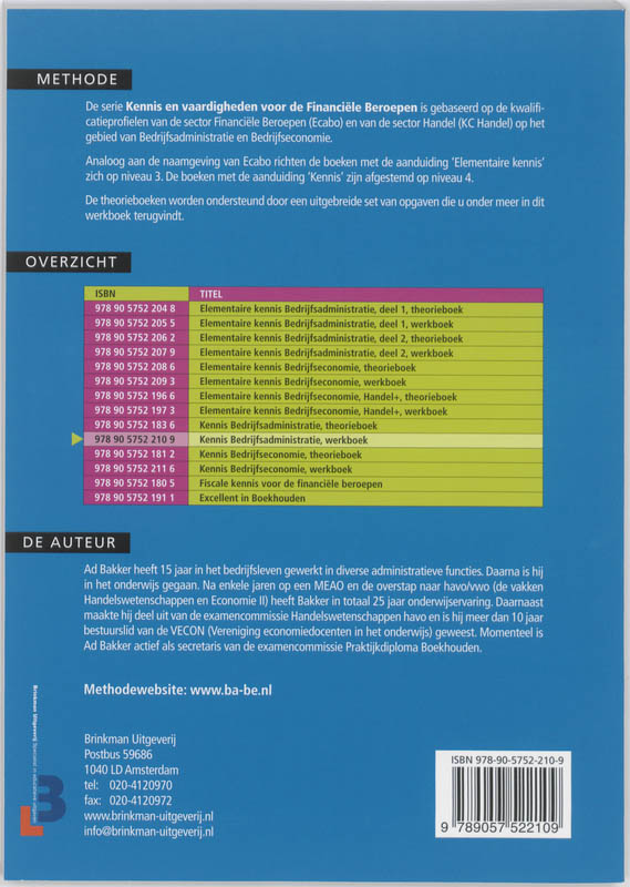Achterkant van Werkboek