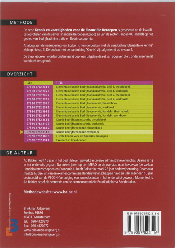 Achterkant van Werkboek