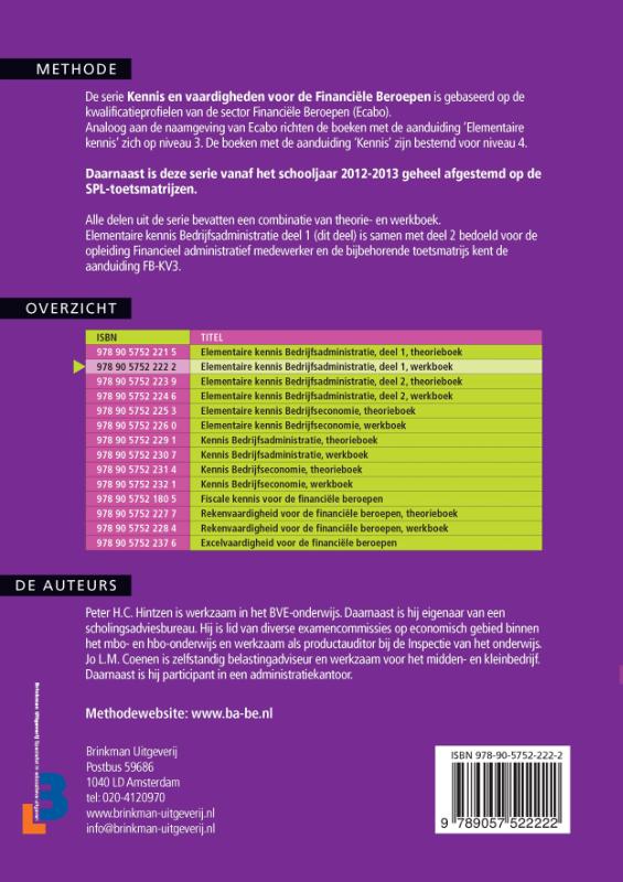Achterkant van Werkboek