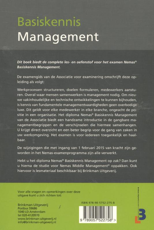 Achterkant van Nemas Basiskennis management