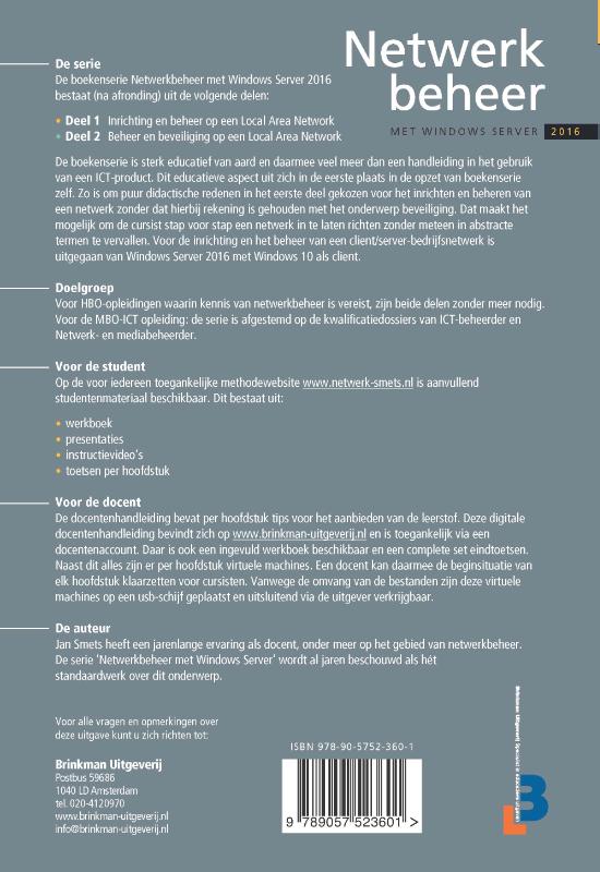 Achterkant van 1 Inrichting en beheer van een LAN