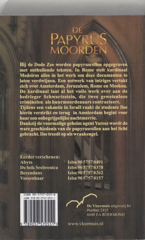 Achterkant van De Papyrusmoorden